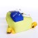 Children's backpack on lightning, 1 outer pocket, yellow color