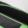 Sports bag with lightning, without lining, external pocket, black/green color