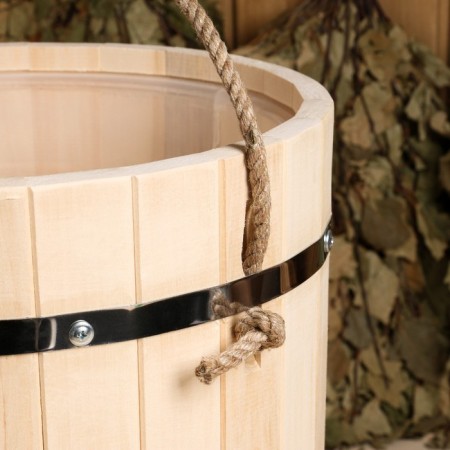 Bucket of linden, 18l, plastic insert, handle-Vervka, "Dobroparov"-8