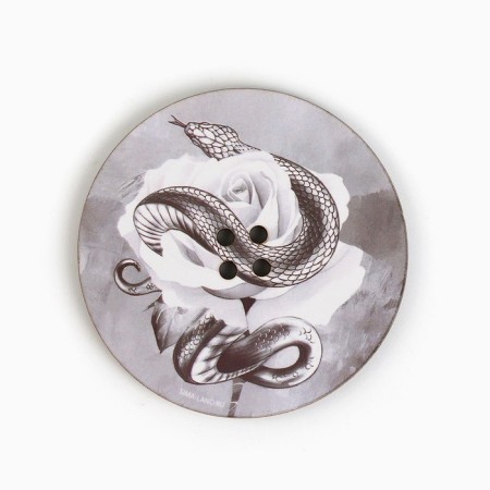 Standing for incense "Snake with a rose", diam. 6 cm-2