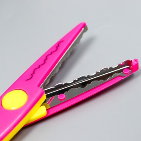Scissors embossed "Flower", (set 6 pcs) 13 cm-3