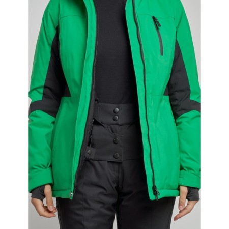 Ski jacket female, size 42, green color-7