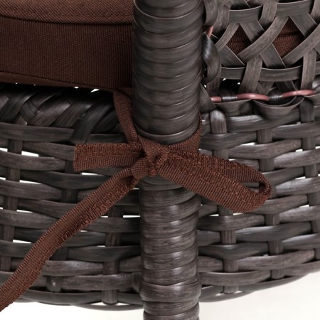Garden of artificial rattan 130x70x80cm wenge-5