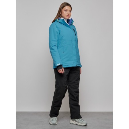 Ski suit female, size 42, blue color-2
