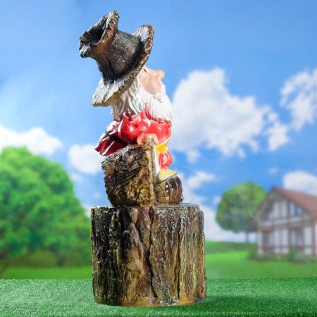 Garden figure "Lesovik on the stump" 41x33x77cm, mix-7