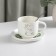 Ceramic tea set with a spoon "Botany", 2 items: a cup 200 ml, saucer, color mix