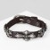 Bracelet Unisex "Style" Cross, brown color with black silver, 22.5 cm