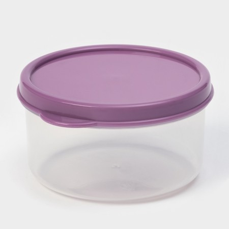 Container Round shares, food, 150 ml, purple color
