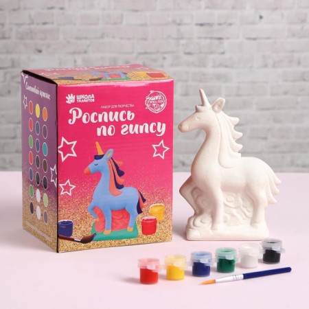 Gypsum "Unicorn" paint 6 cv 2.5 ml, brush