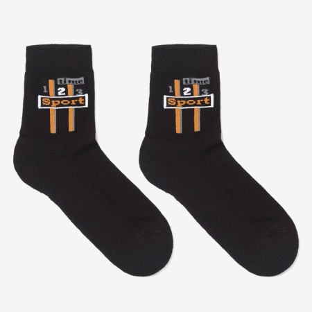 Noski children's terry, black color, size 22-24