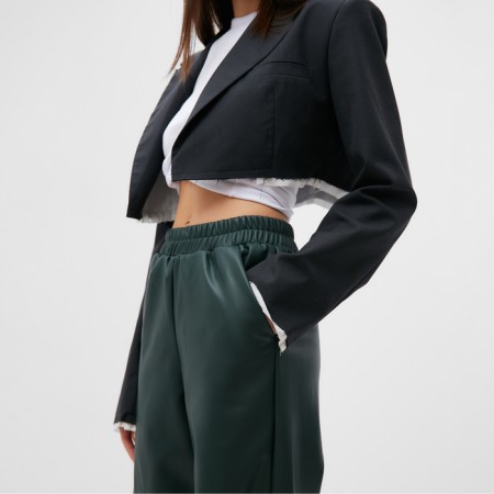 Women's leather pants Mist Bas, p. 48, green-2