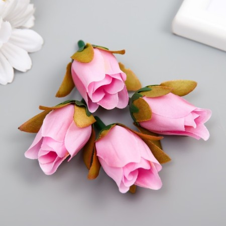 Budon on the leg for decoration "Rose Mondial" Lilac 1.7x3 cm-2