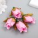 Budon on the leg for decoration "Rose Mondial" Lilac 1.7x3 cm