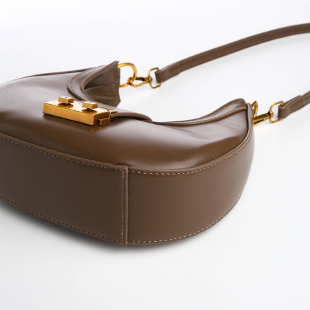 Female bag Textura, small size, brown color-3