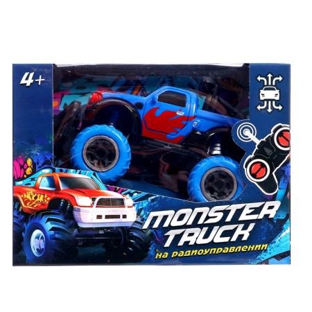 Radio -controlled jeep "graffiti", works on batteries, blue color-8