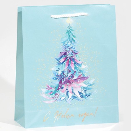 Laminated vertical "Christmas tree", ML 21 x 25 x 8 cm, New Year-1