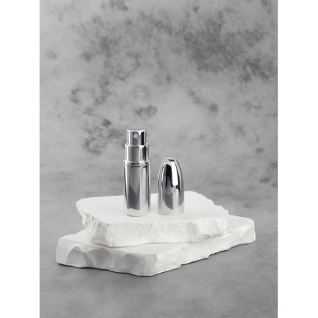 Perfume bottle "Bullet", with a spray, 3 ml, silver color-1