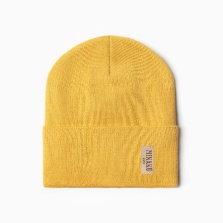 Children's hat minku rr 52-54, mustard color