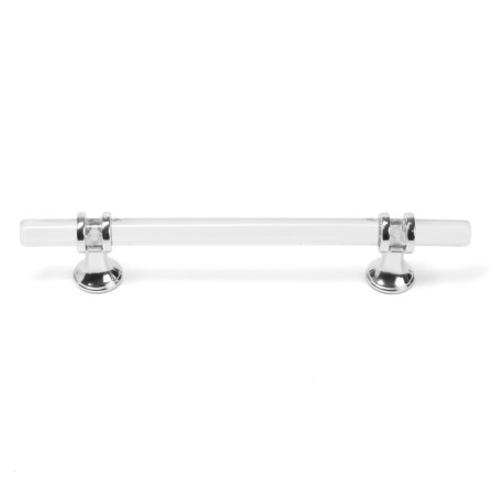 Cappio pk106 bracket handle, m/o 128 mm, d = 12 mm, plastic, transparent/chrome color-2
