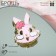 Brooch "Rabbit" Rush cheeks, pink color in gold