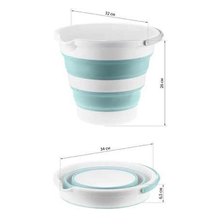 Fighting bucket "Flex", 10 l, 32 × 34 × 26 cm, sea wave color-7