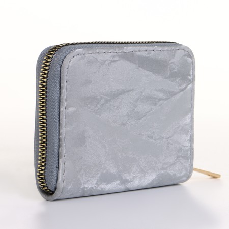 Women's wallet with lightning, gray color