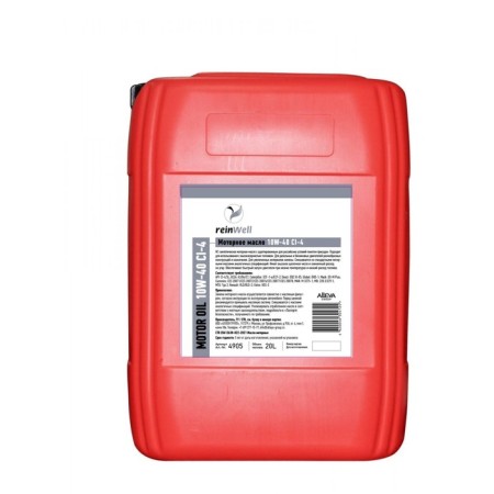 Reinwell 10W-40 CI-4, HC-synthetic motor oil, 20 liters