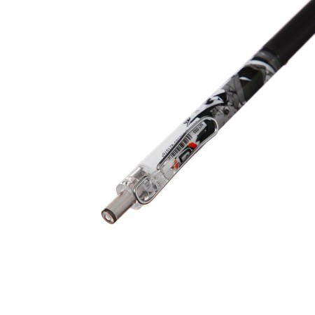 Automatic black gel handle "anime", with a rubber holder, black and white case, mix-3