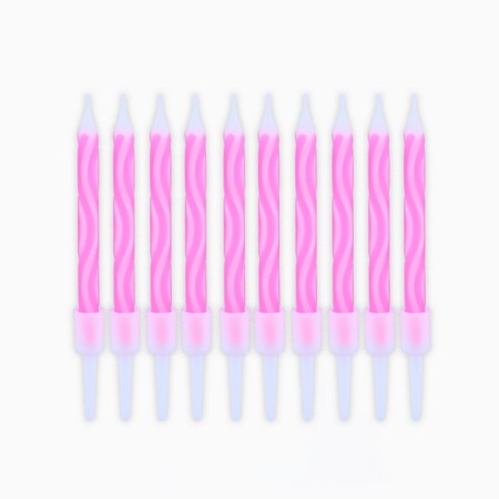 Candles for the cake "Happy Birthday", pink.-2