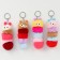 Soft toy "caterpillar" on a key fob, 12 cm, color mix