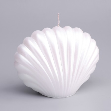 Figure varnished candle "shell", 3.2x4.5 cm, pearl-2