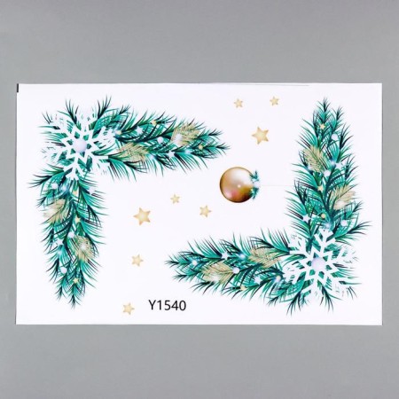 Stick plastic interior color "spruce branches with cones" 20x30 cm-1
