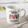 Ceramic mug with a spoon “Made with love”, 240 ml, Mix drawing