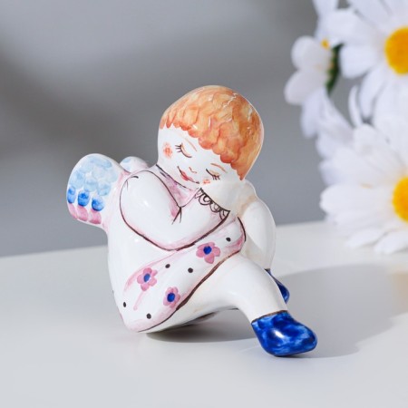 Souvenir "Angel Singing", Yaroslavl Mayolik, h = 4 cm-1