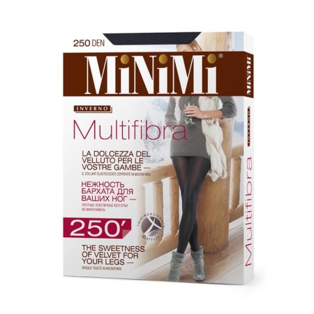 Women's tights Minimi Multifibra, 250 Den, size 4, Fumo color