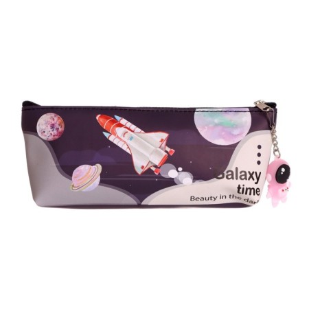 School Penal on a zipper, with a suspension, "astronaut", mix-2