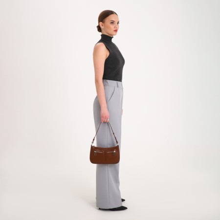 Female bag Textura, small size, brown color-8