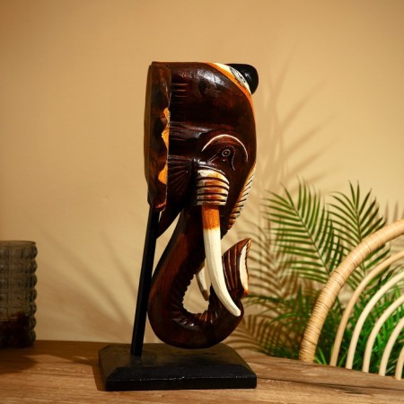 Souvenir "Elephant Head" on a stand, Albezia 60 cm-4