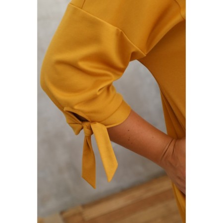Female dress, size 50, mustard color-5