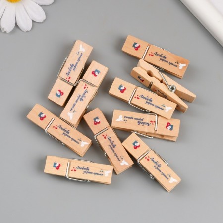 Decor for creativity Tree "clothespin - love gives wings" set 10 pcs-6