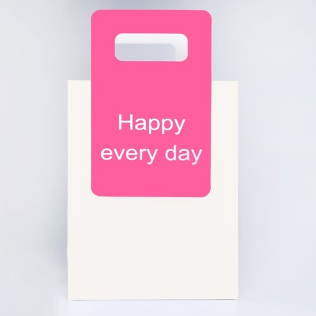 Gift package with a cut -off pen 18 x 23 x 9 cm, white-2