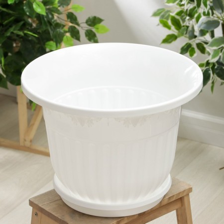 Pot with the Podon "Lausanne", 25 l, the color is white-2