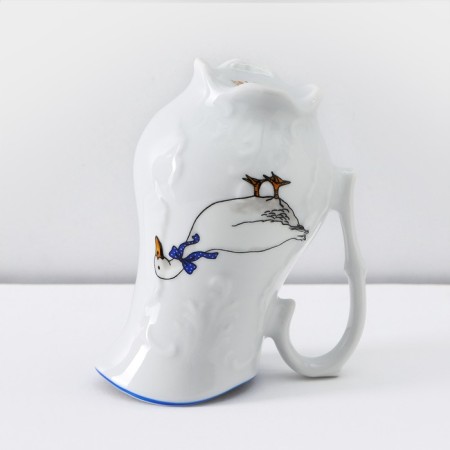 Tea service for 6 Person "Rococo. Geese ", 15 items-2