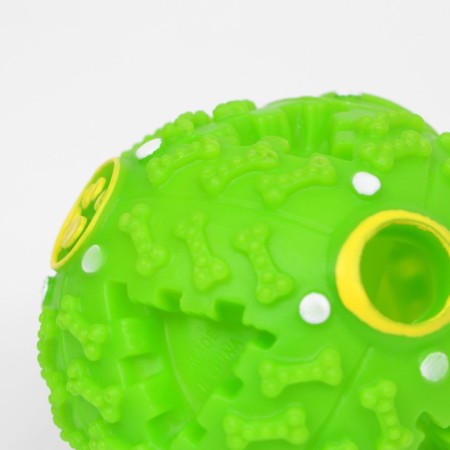 The croaking ball for dogs is large, hard, 9.5 cm, green-5