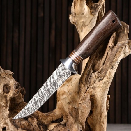Hunting knife "Siberian" 27.5mm, blade 145mm/3.2mm, brown-3