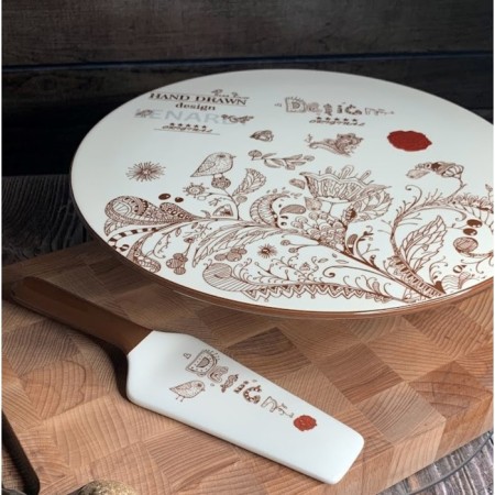 Cake with a spatula Lenardi "Bird Yard", D = 32 cm-1