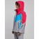 Ski jacket female winter, size 48, raspberry color