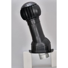 The ventilation set for Monterrey metal tiles, d = 160 mm, black Ral9005