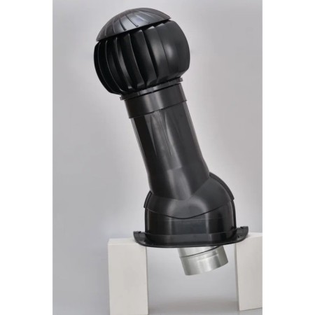 The ventilation set for Monterrey metal tiles, d = 160 mm, black Ral9005