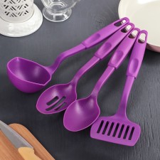 A set of kitchen supplies of the Dolyan Rainbow, 4 objects, purple color